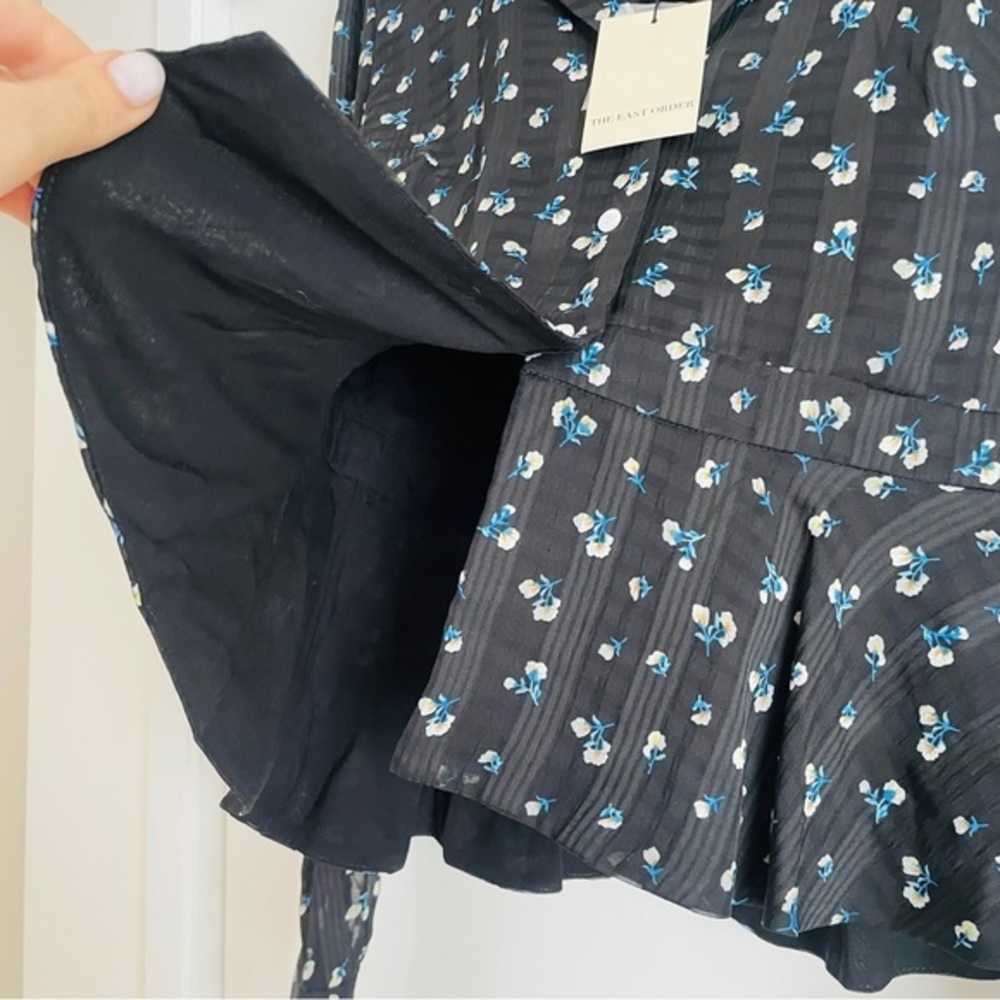 NWT EAST ORDER Sea Flower Ami Blouse w/ Long Sleeves - Picture 6 of 9